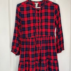 F21 Plaid Ruffle Dress